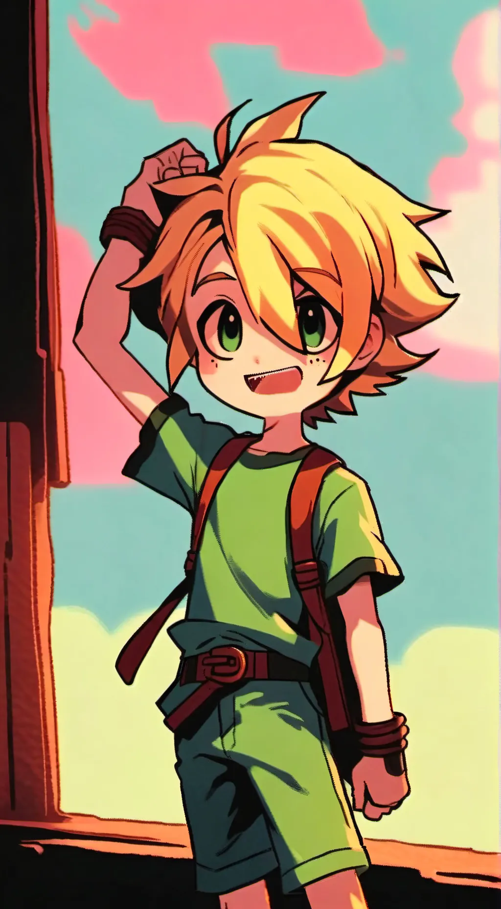 ai character: ben drowned  background