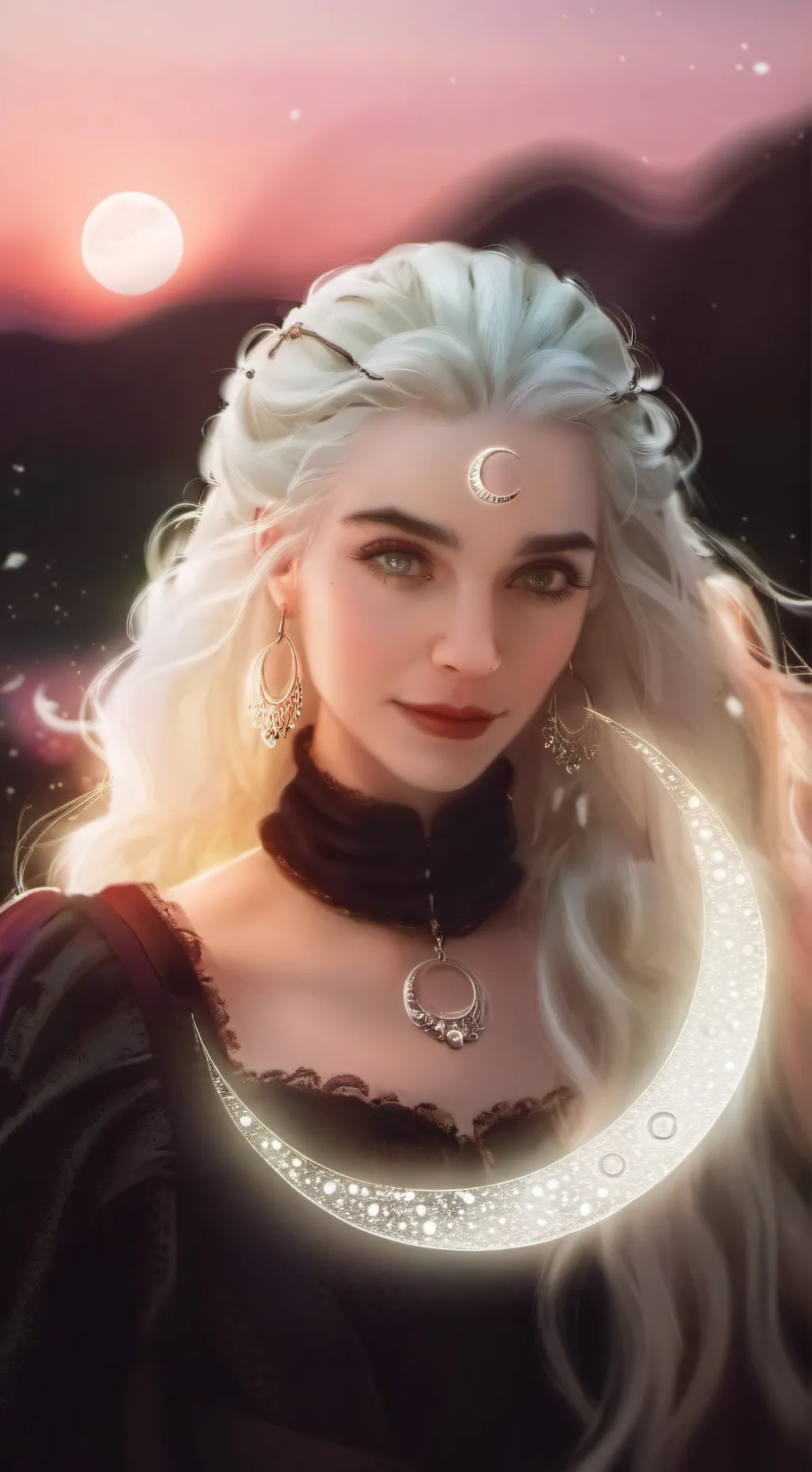 ai character: Sylphara Moonshadow background