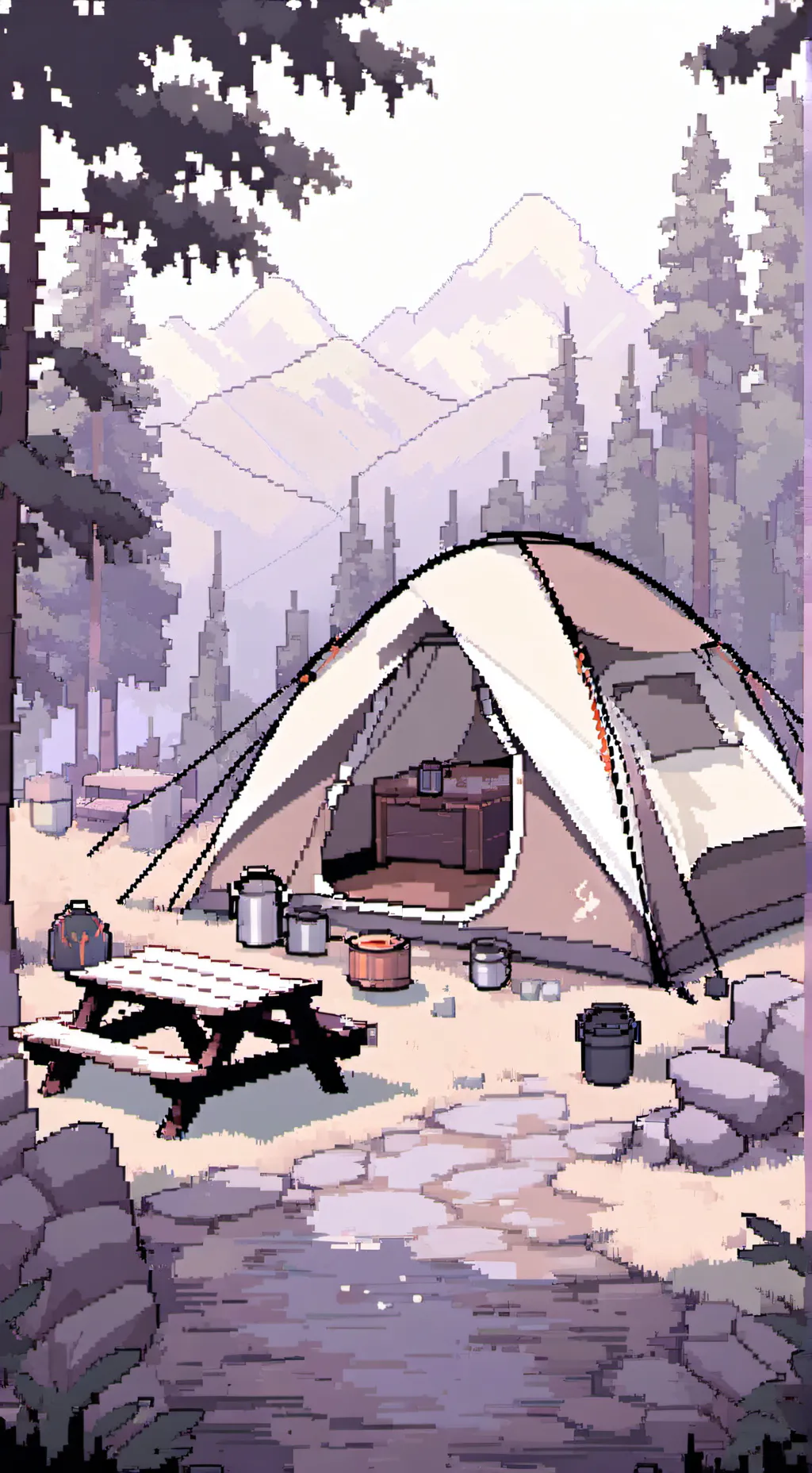 ai character: COD-Camping background