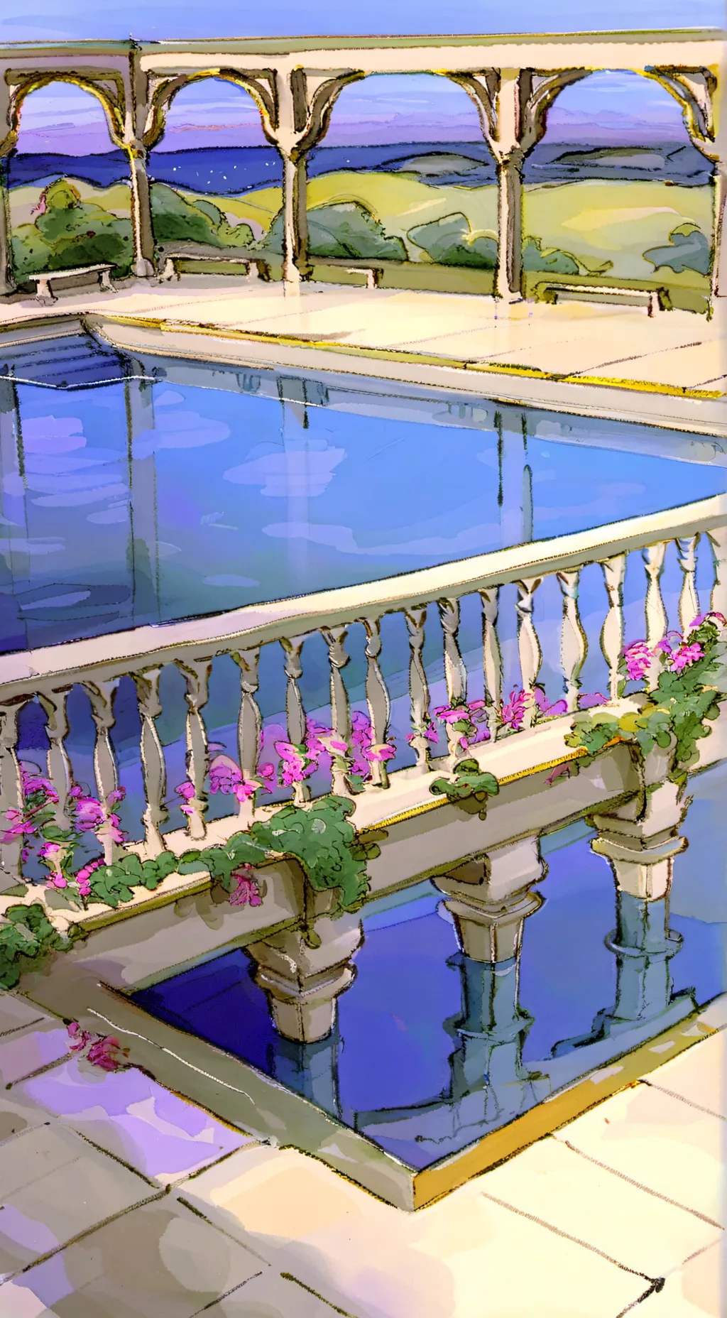 ai character: sc pool pAty background