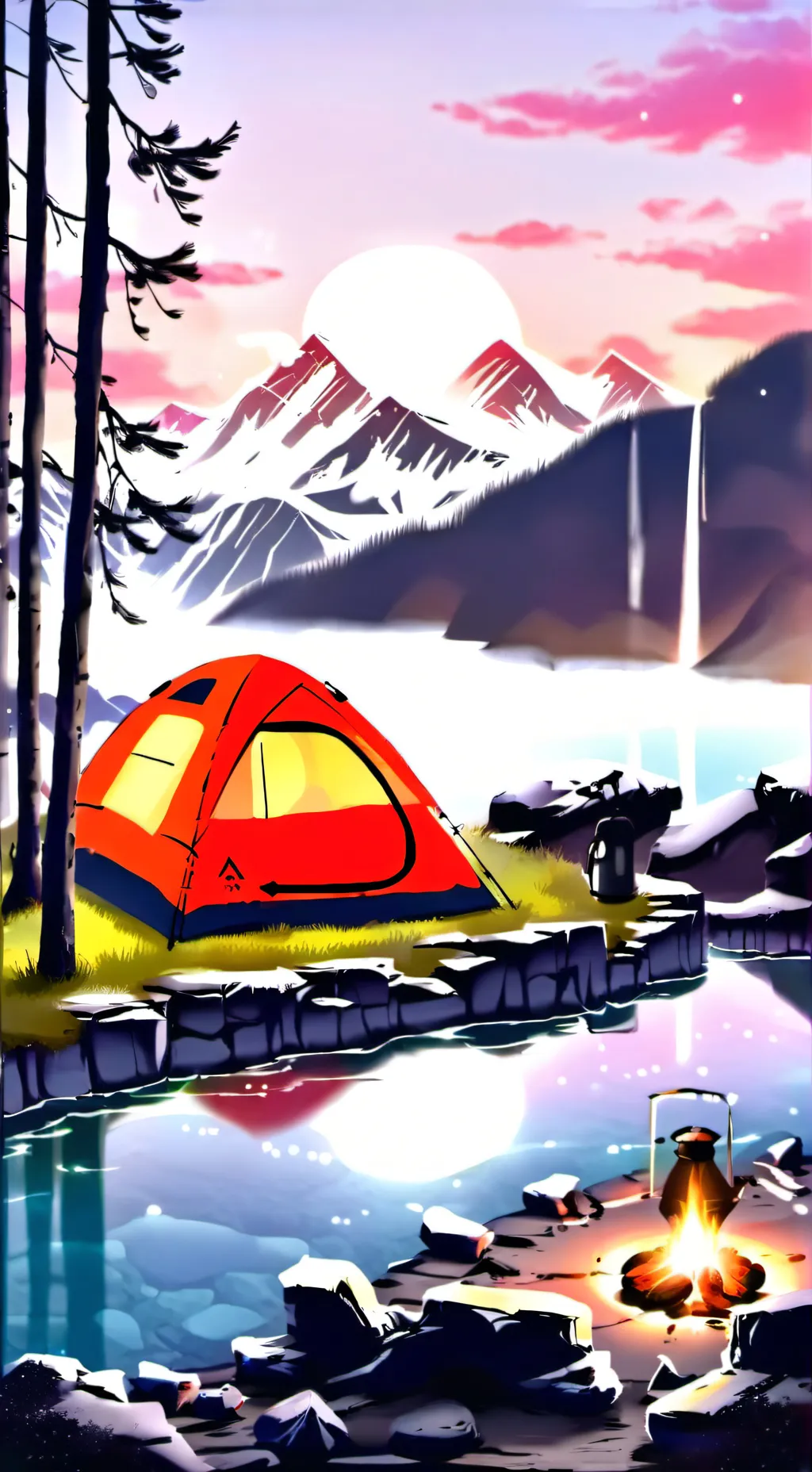 ai character: Dw Camping background