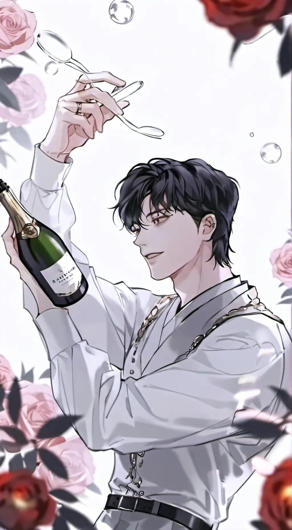 ai character: Lee-won 🌹et 🥂 background