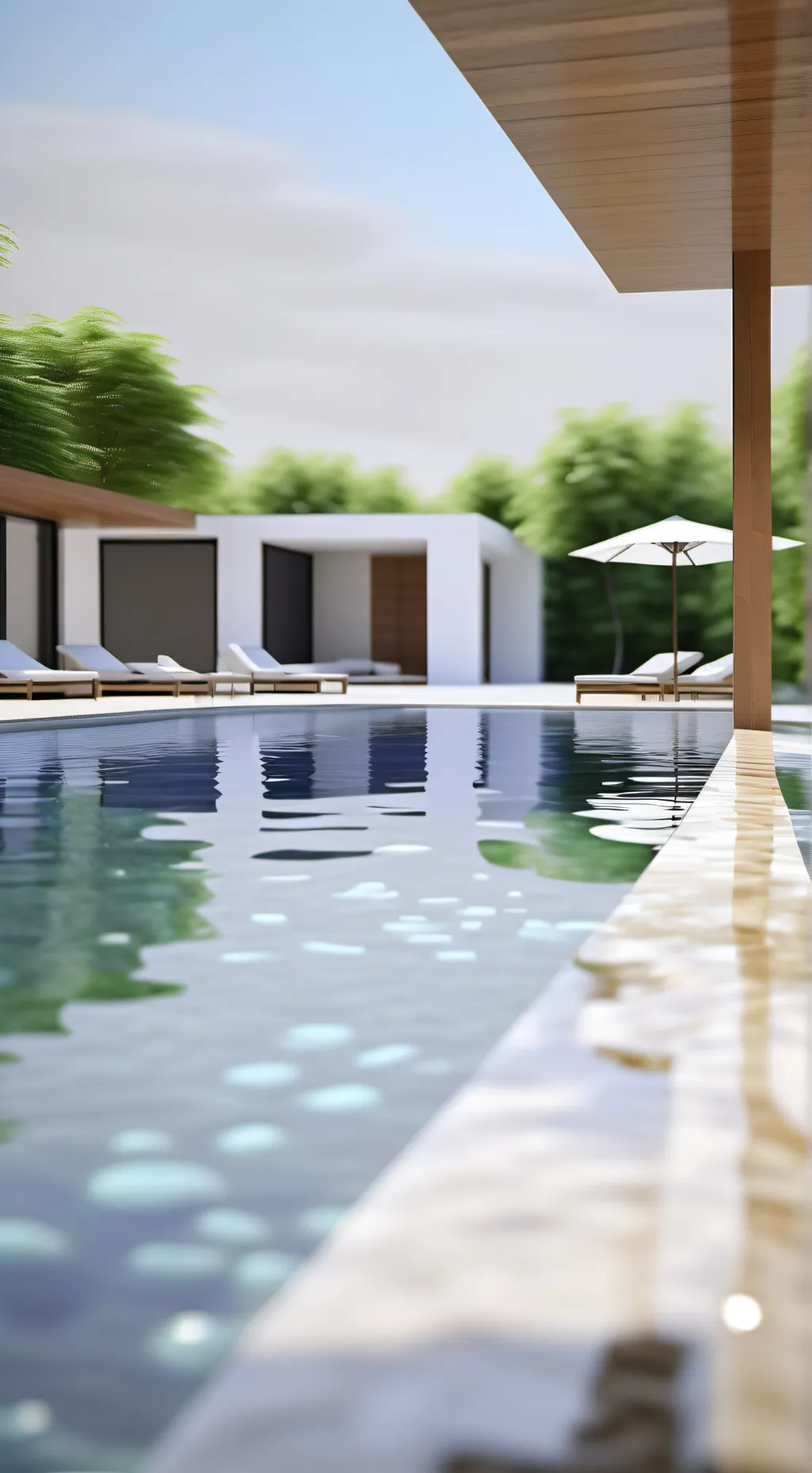 ai character: pool party background