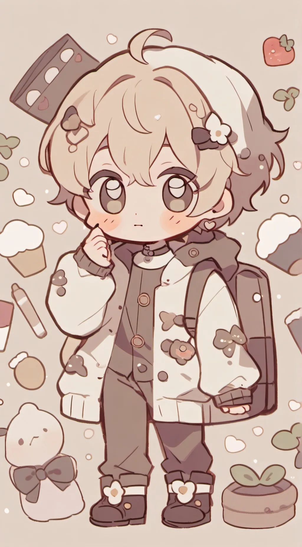 ai character: Jimin orphan boy  background