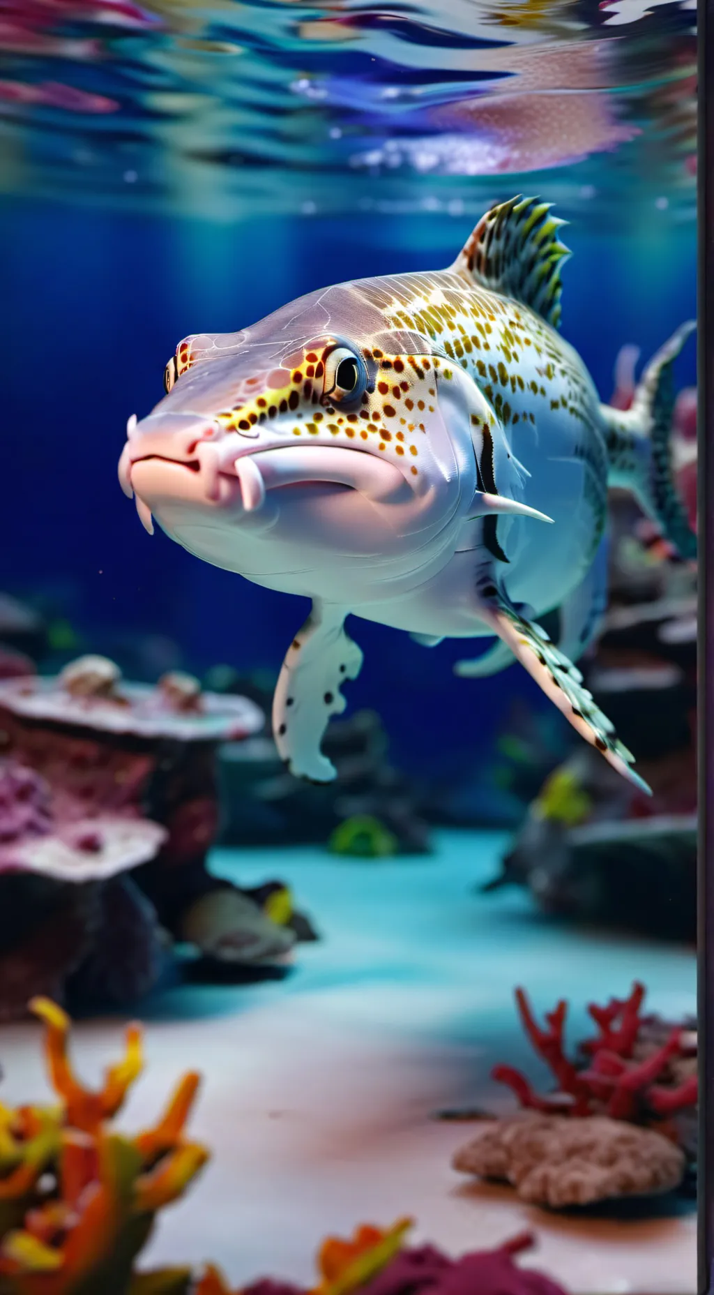 ai character: Tiger moray eel background