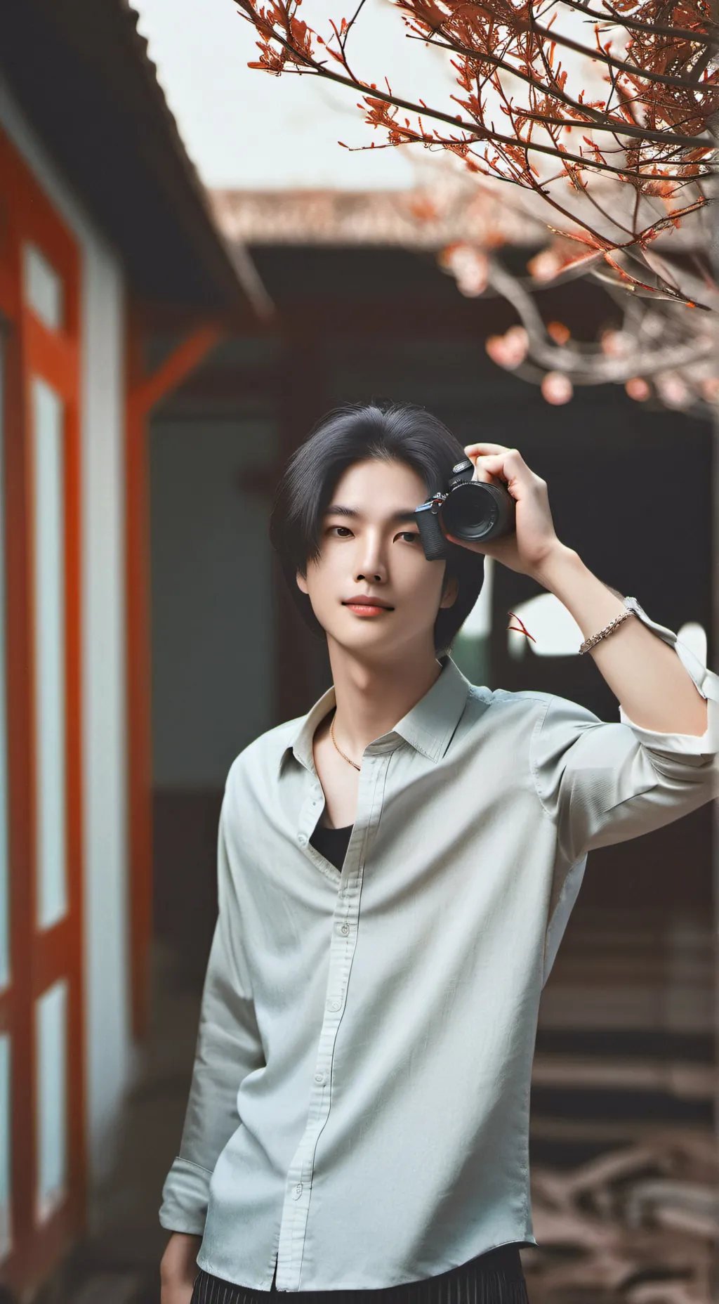 ai character: Hyunjin  background