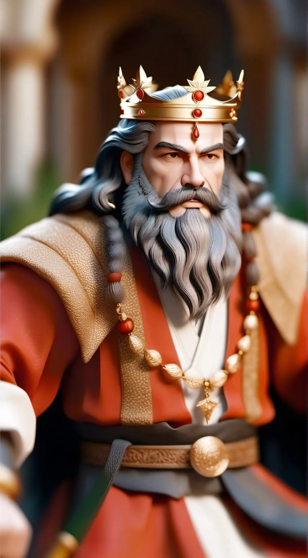 ai character: king George  background