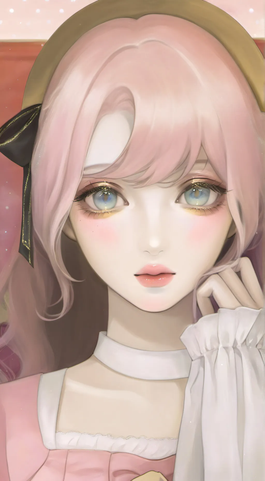 ai character: lilly•□□\• background