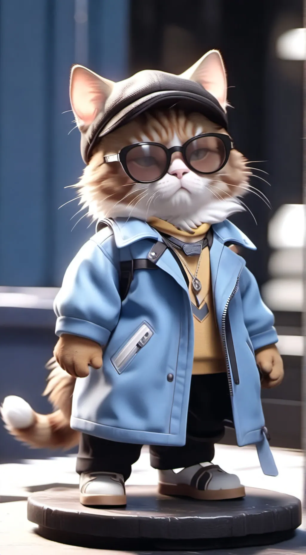 ai character: cool cat background