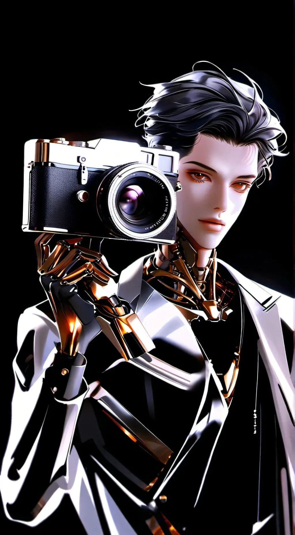 ai character: brown cameraman background
