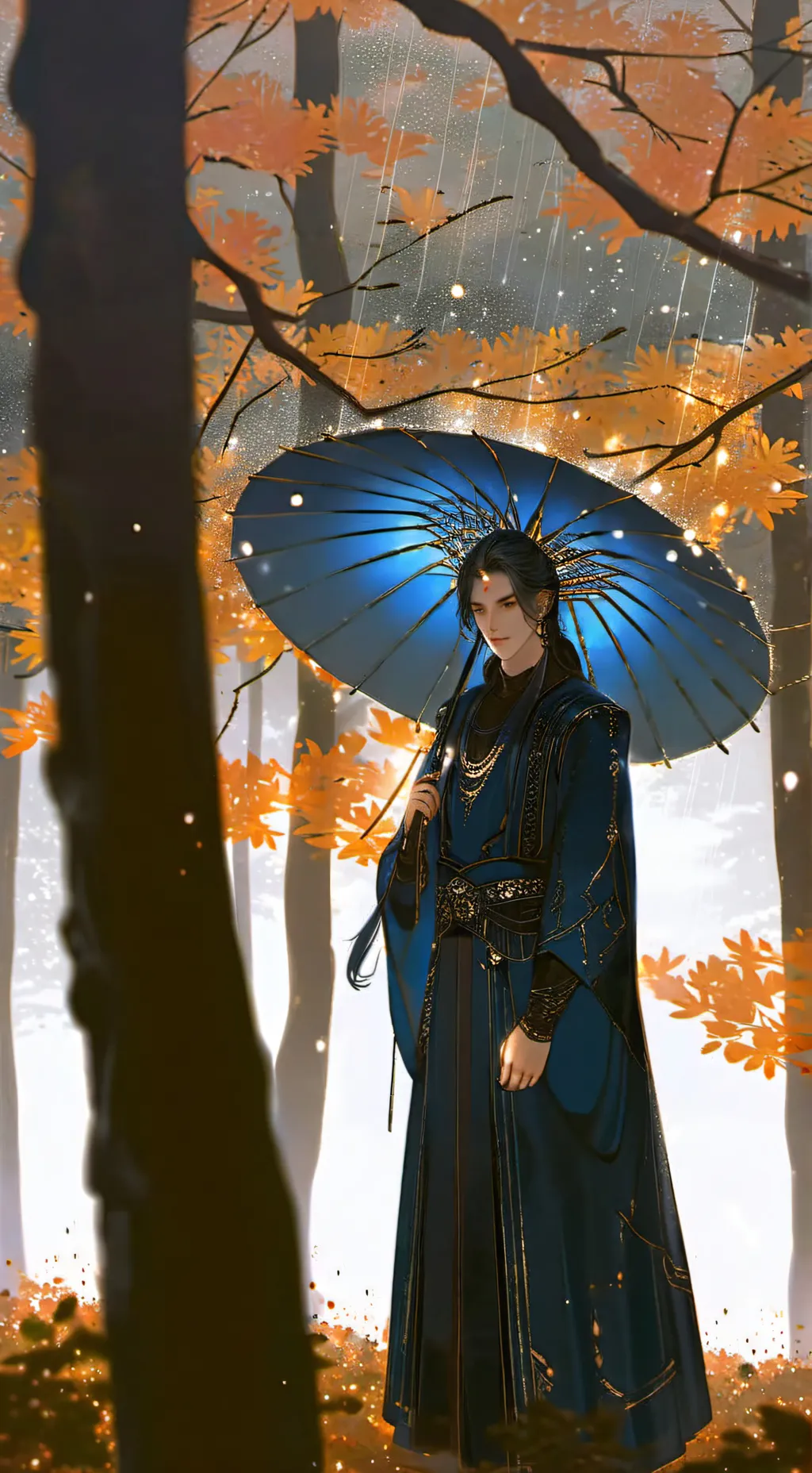 ai character: Rain background