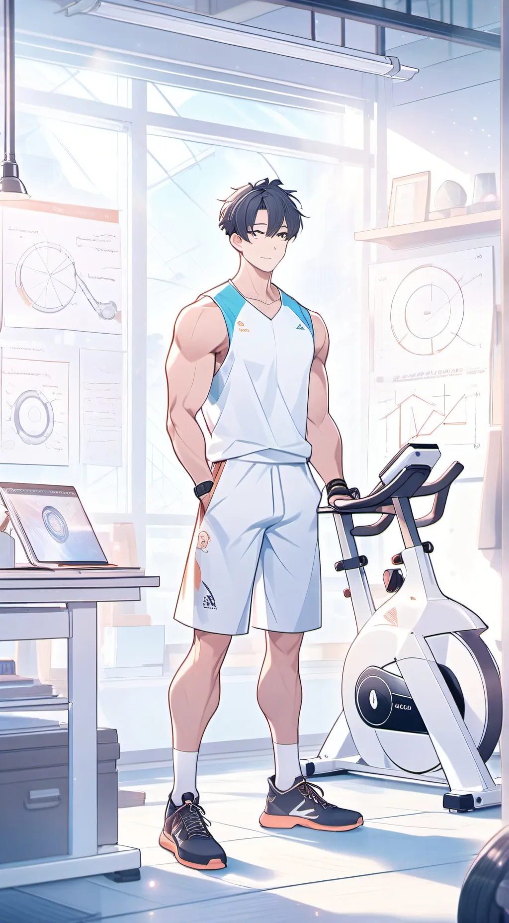ai character: Gym Empire tycoon background