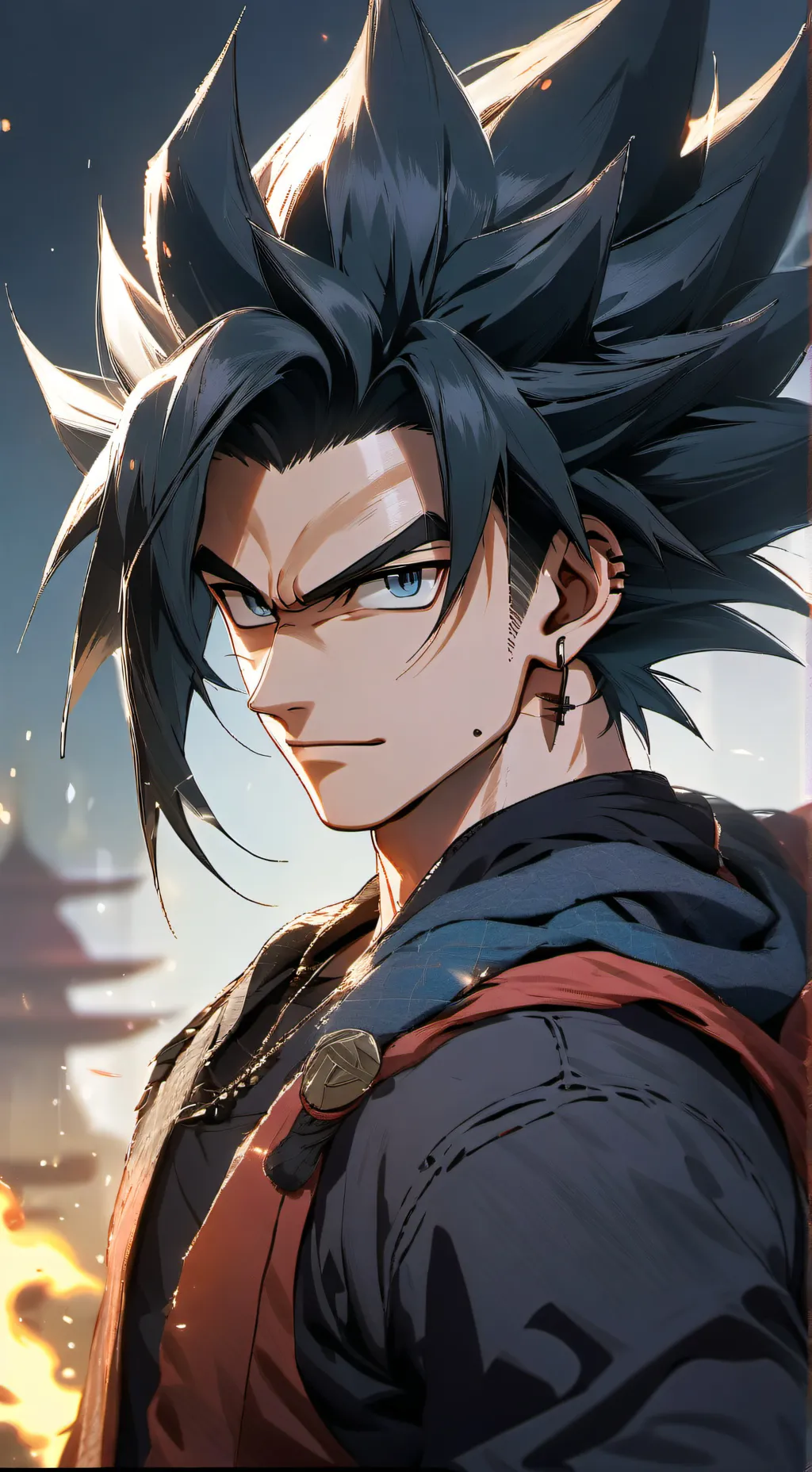 ai character: Vageta  background