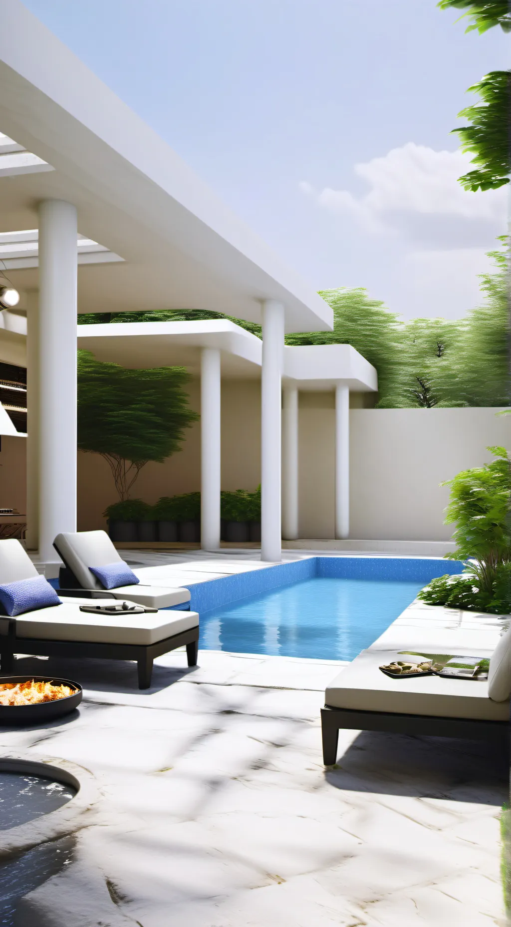 ai character: Pool background