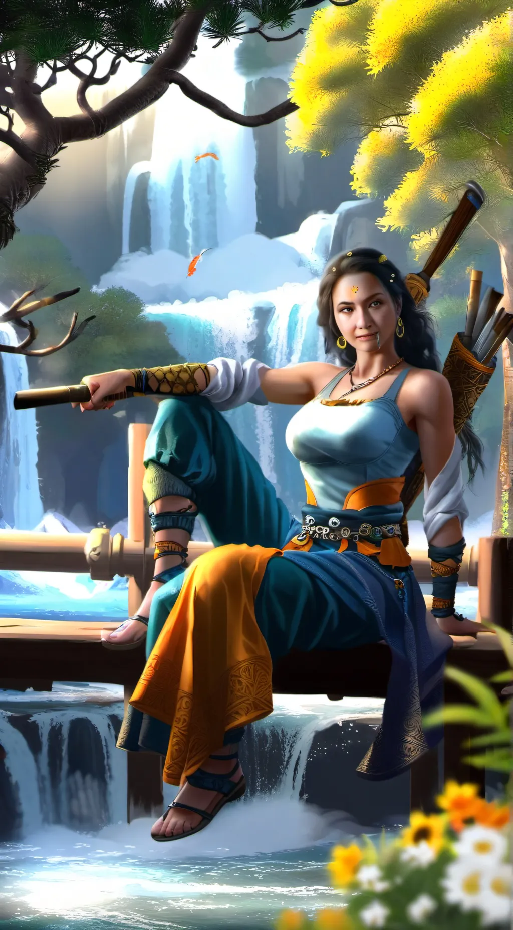 ai character: Melany  background