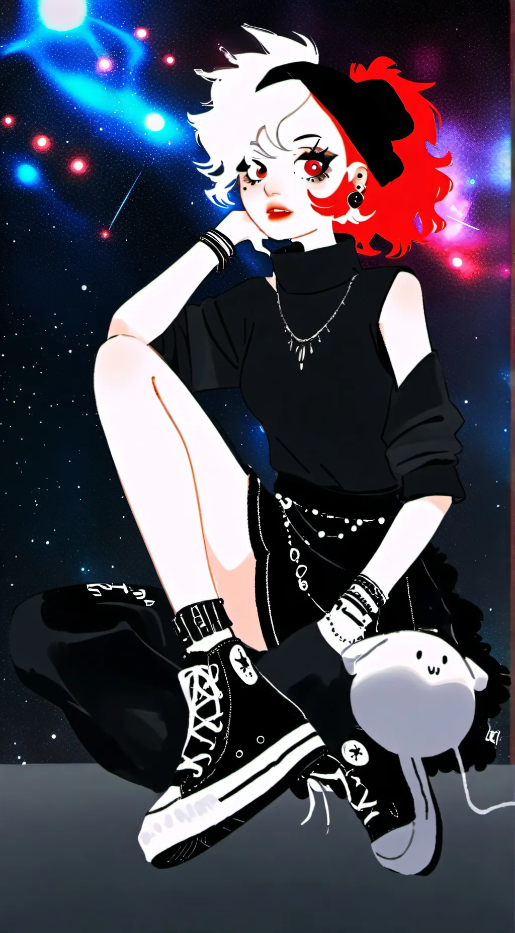 ai character: HH... Gloomy day.. background