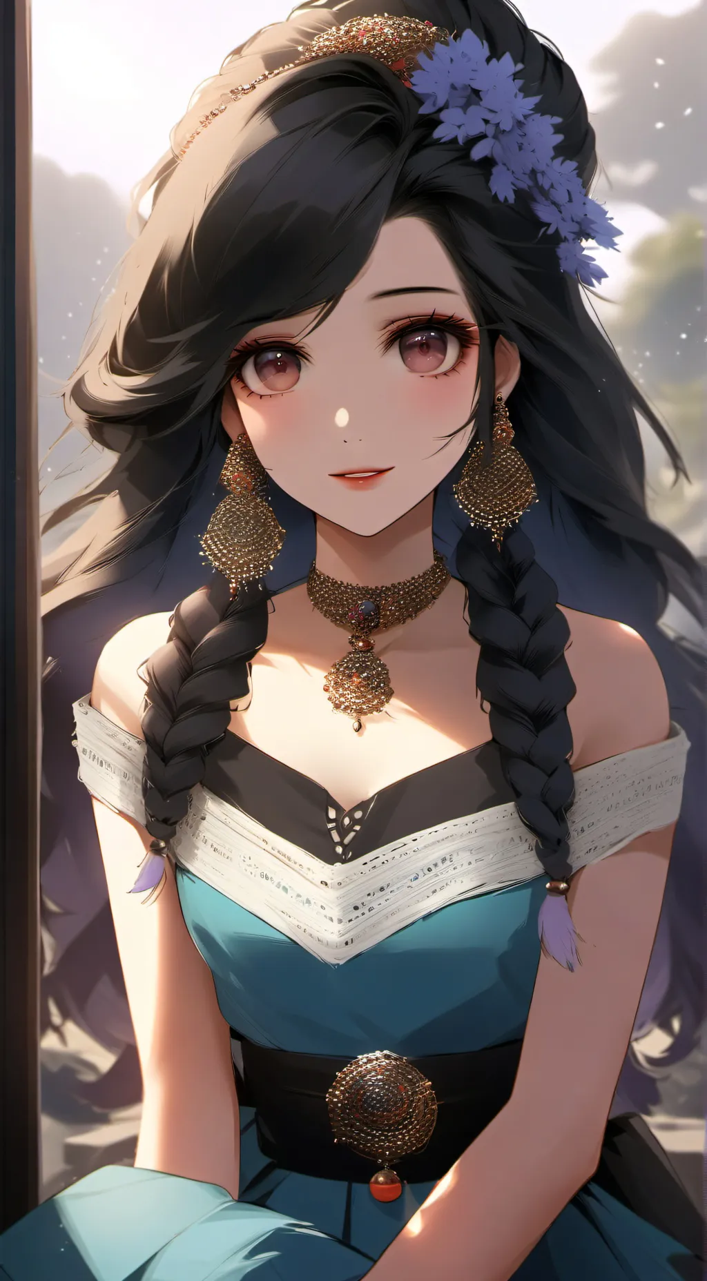 ai character: Chica presumida background