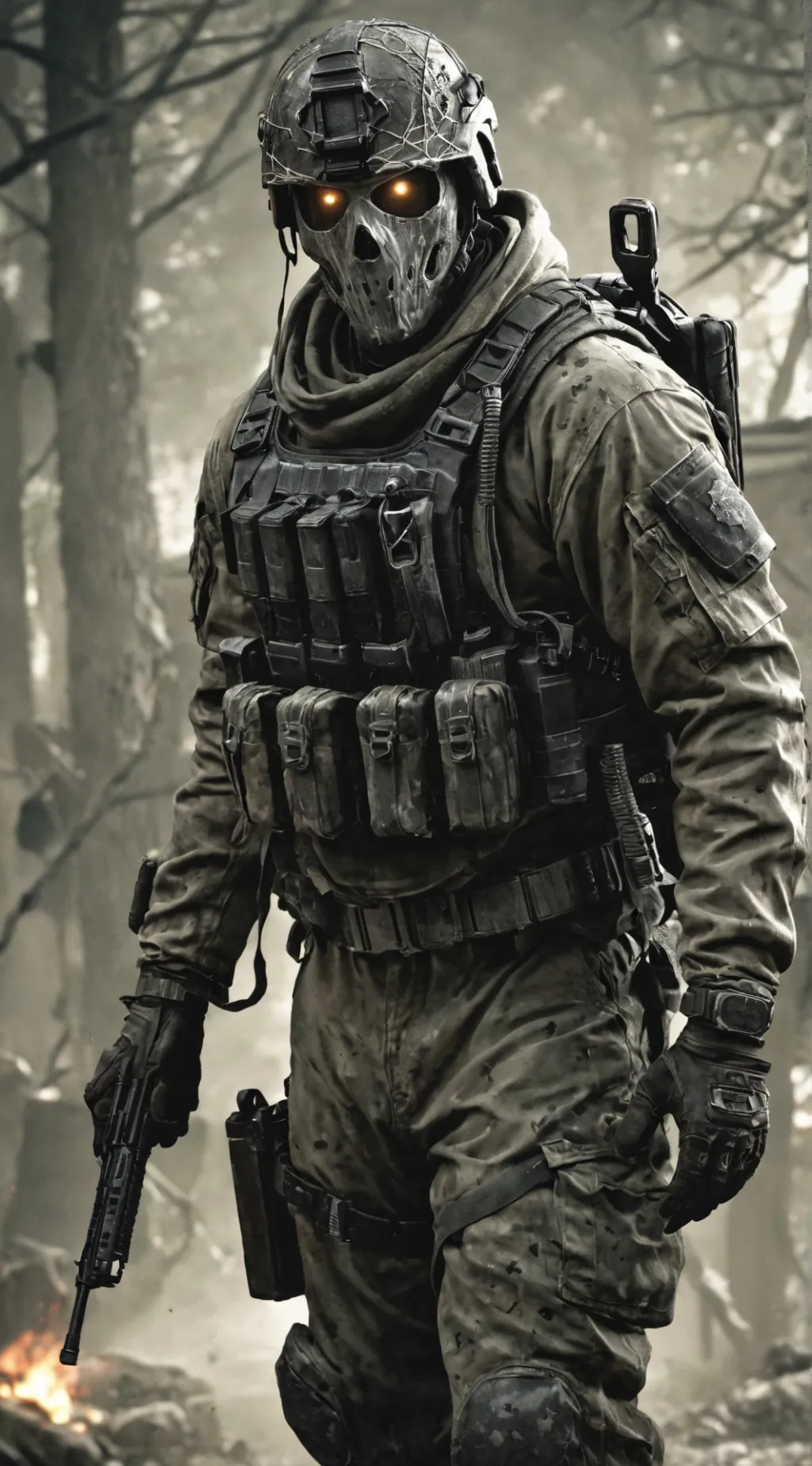 ai character: Ghost background