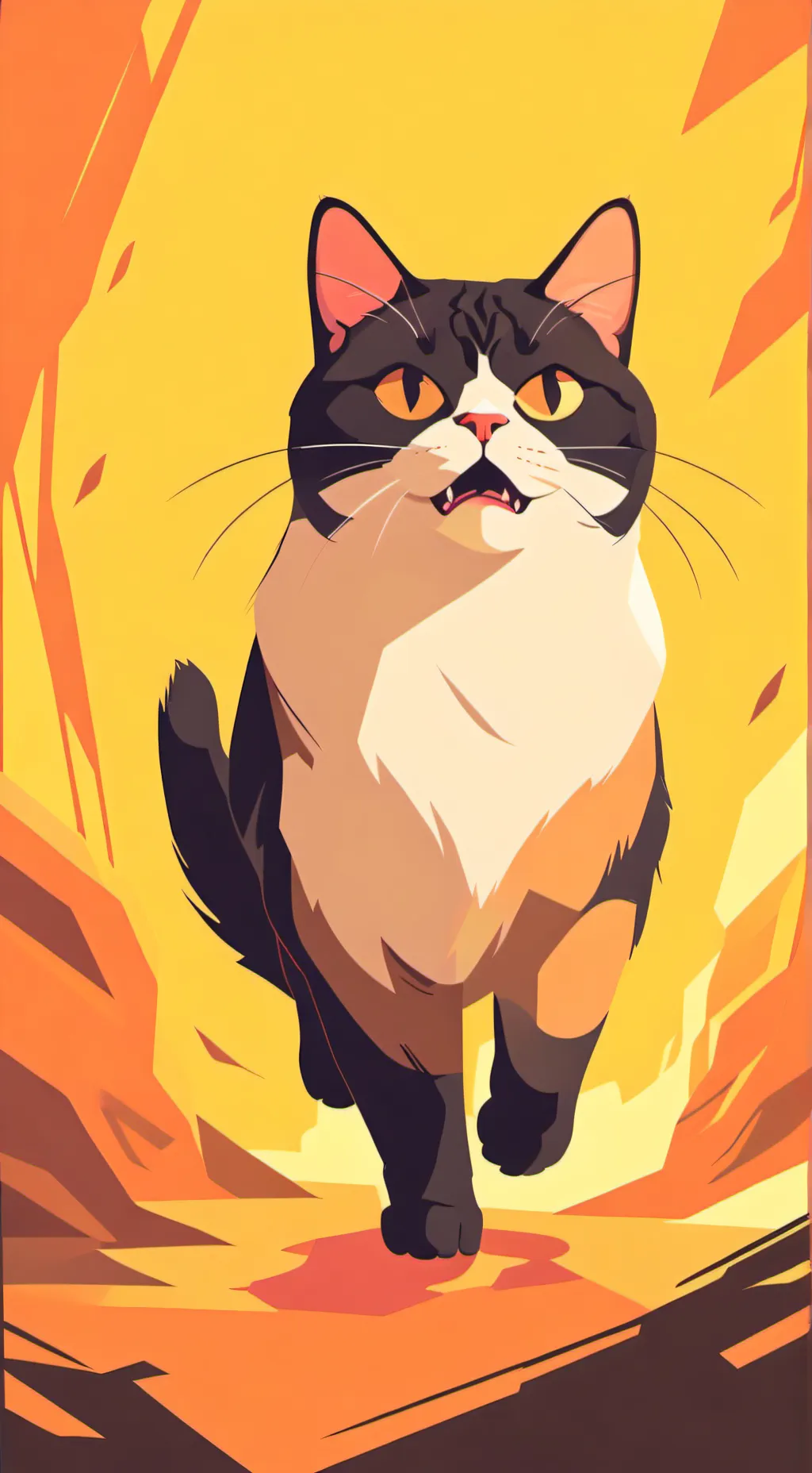 ai character: Roaster cat background