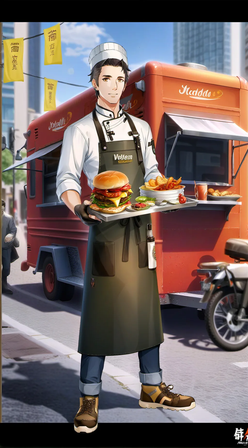ai character: The Mobile Gourmet background