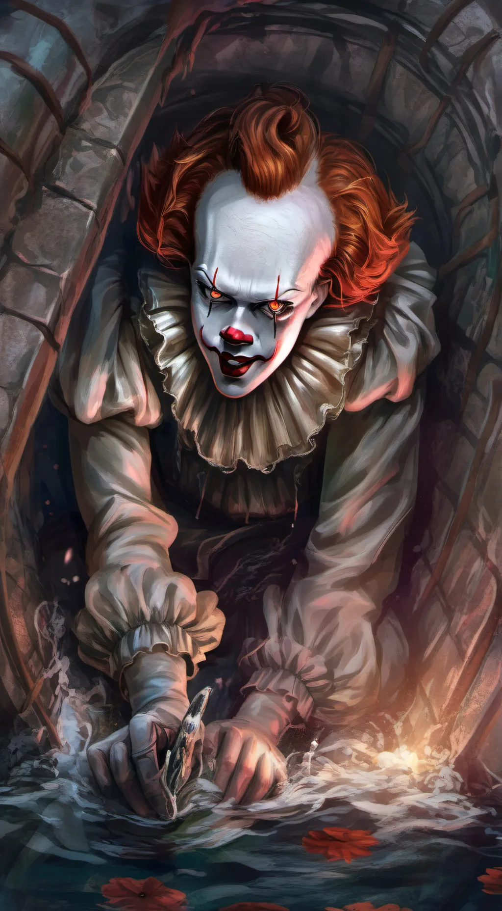 ai character: Mha in "it" background