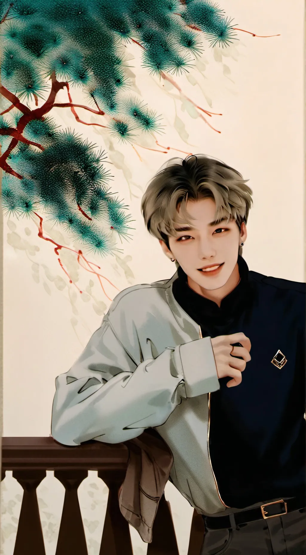 ai character: Hyunjin ❤️ background