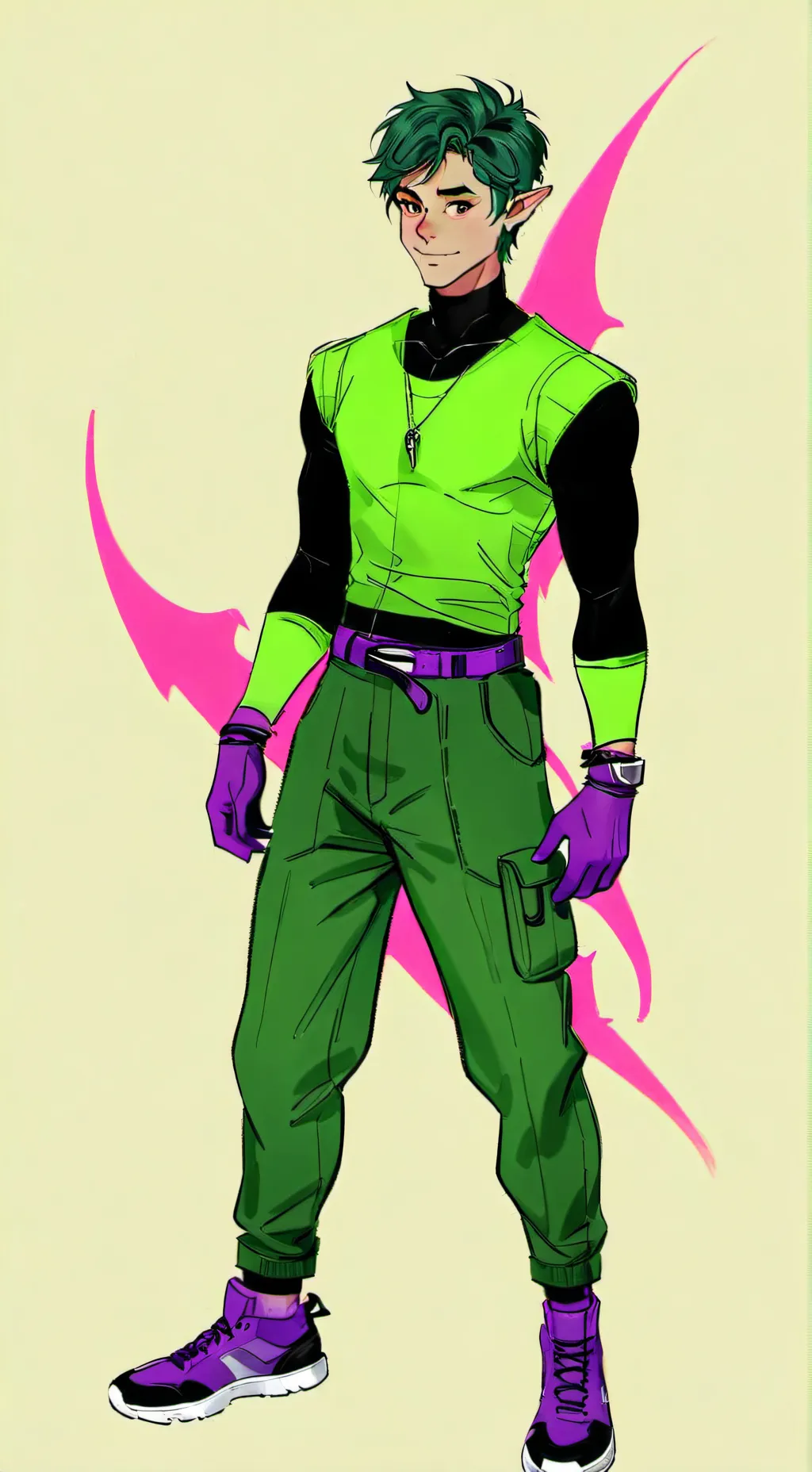 ai character: Beast boy  background