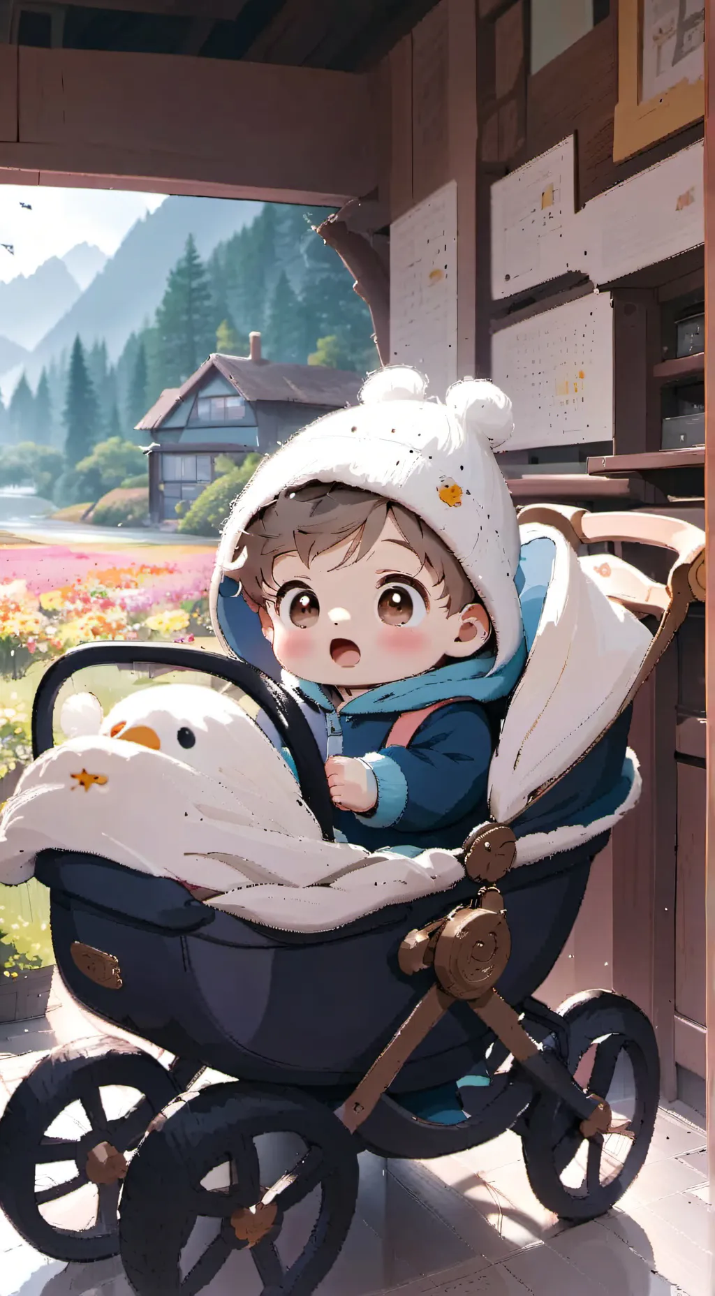 ai character: weird baby background