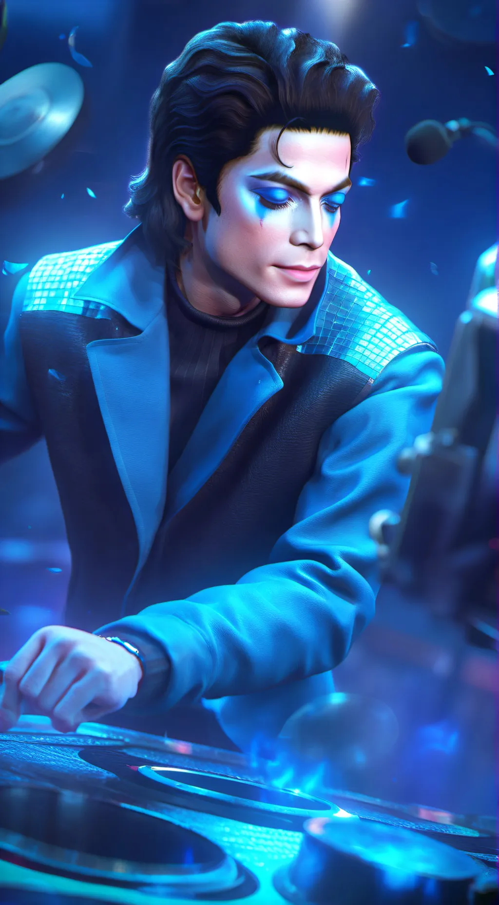ai character: Michael jackson  background