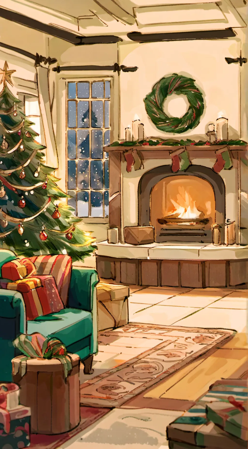 ai character: ~`Mha Christmas~` background