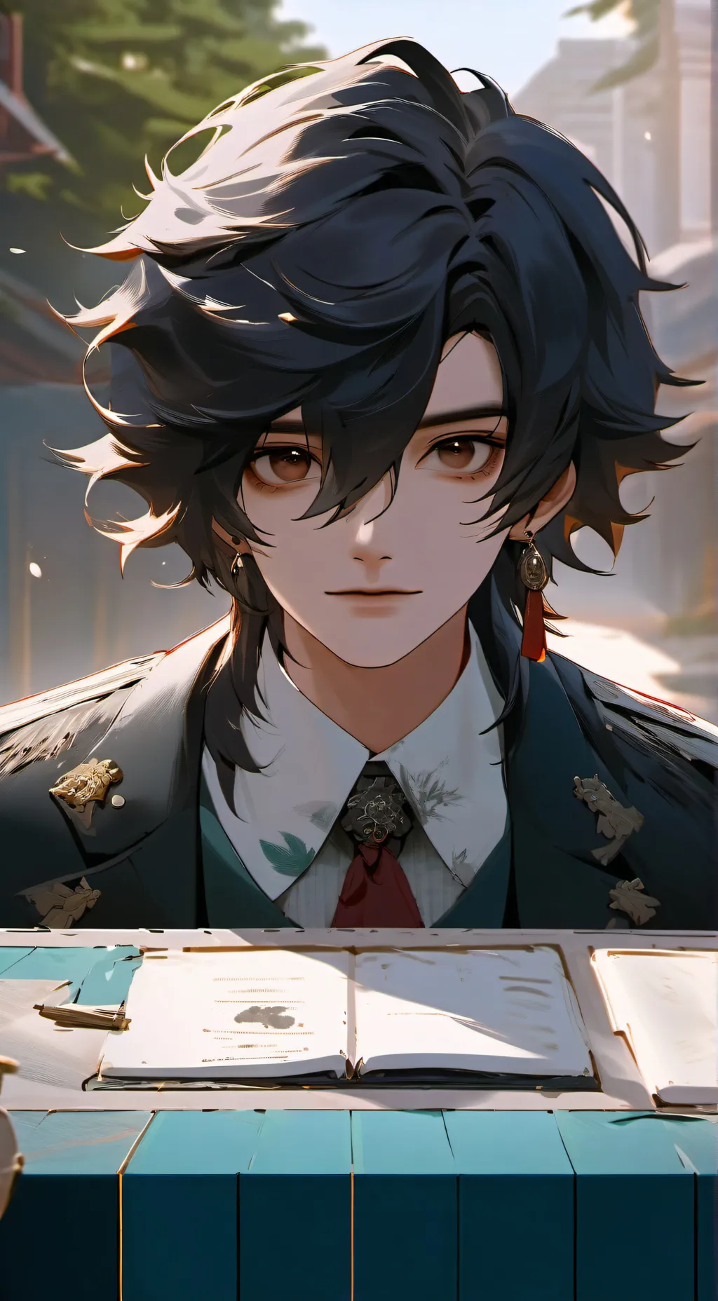 ai character: Brian y Camila background