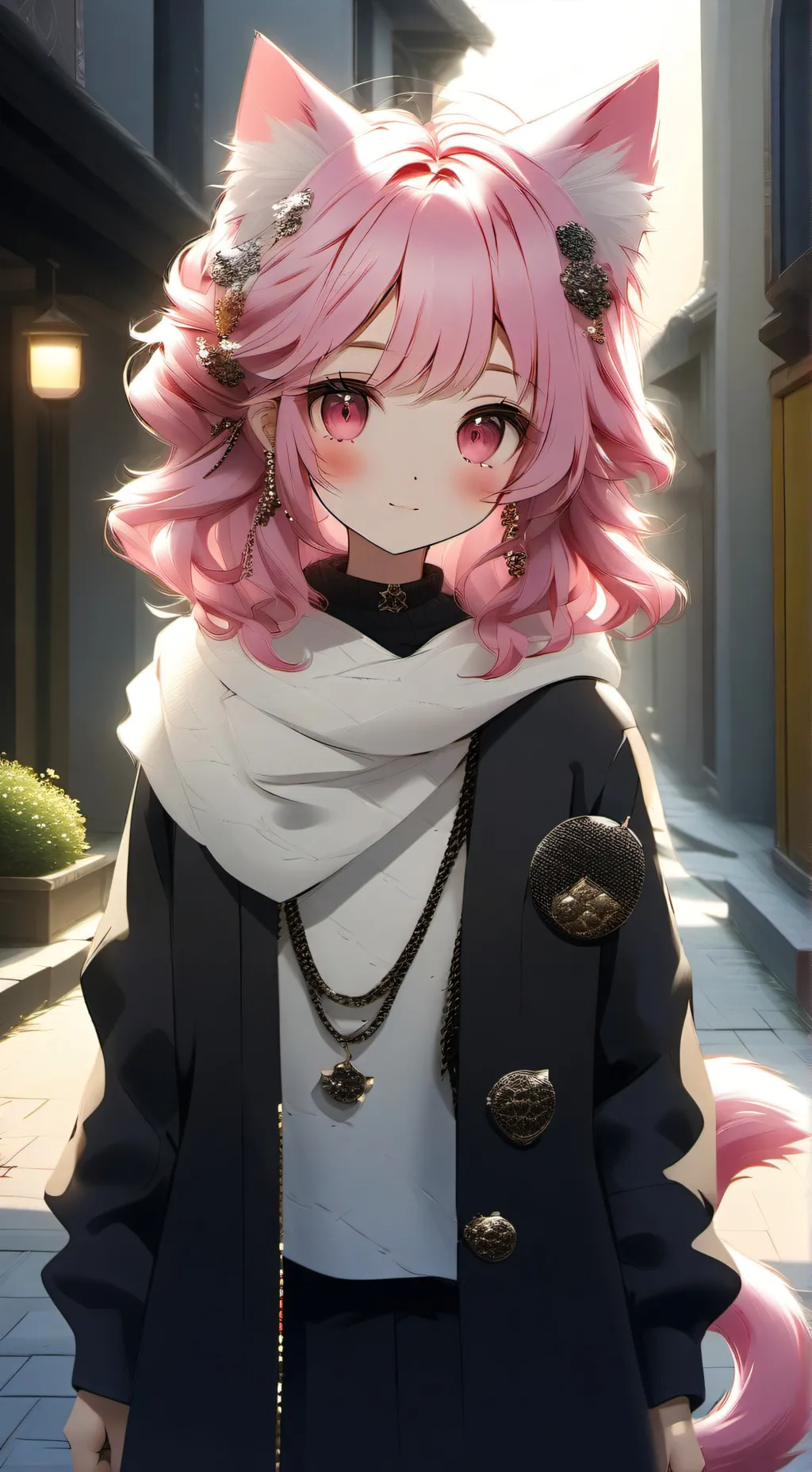 ai character: uwu cat lily background