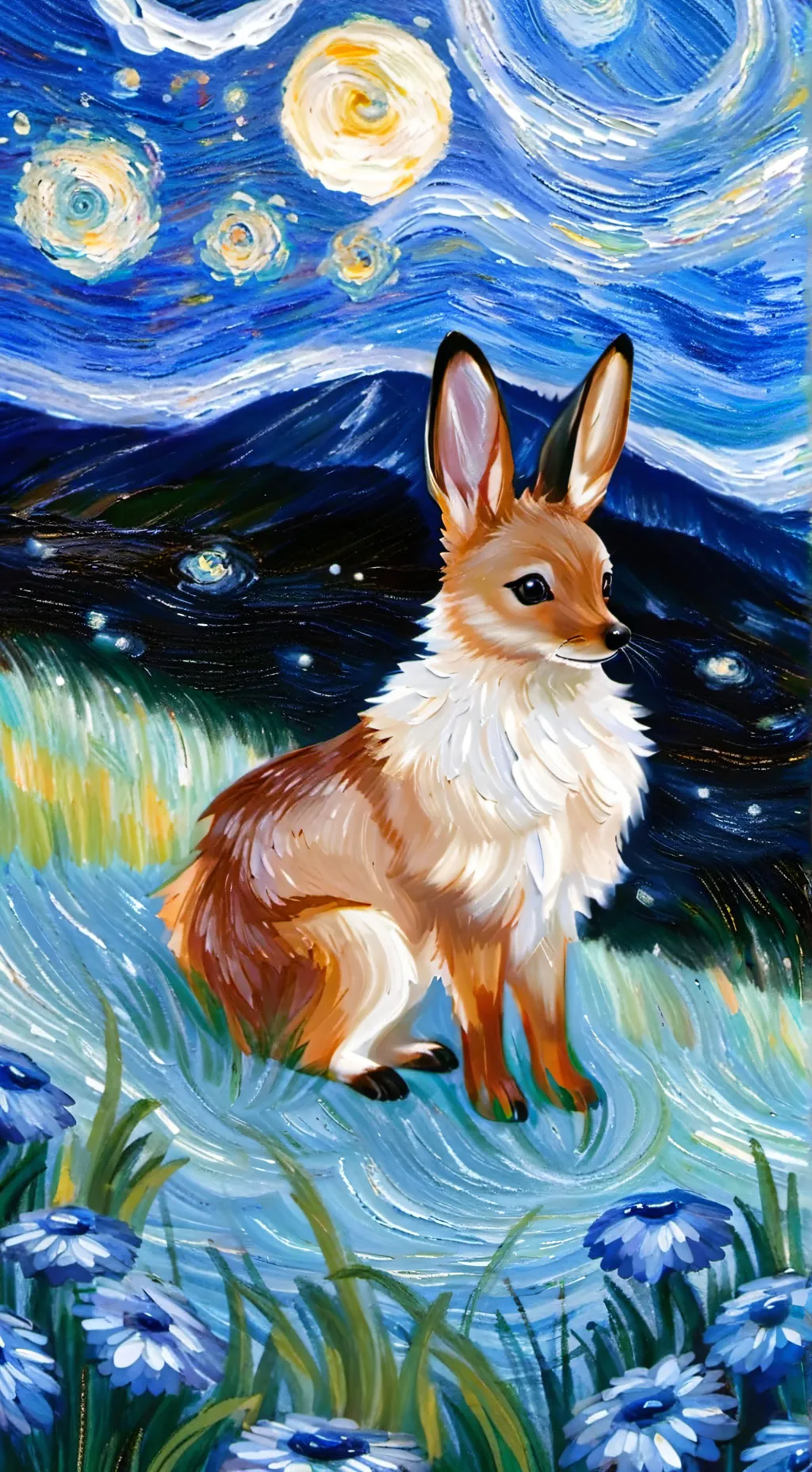 ai character: EEVEE SEES YOU background