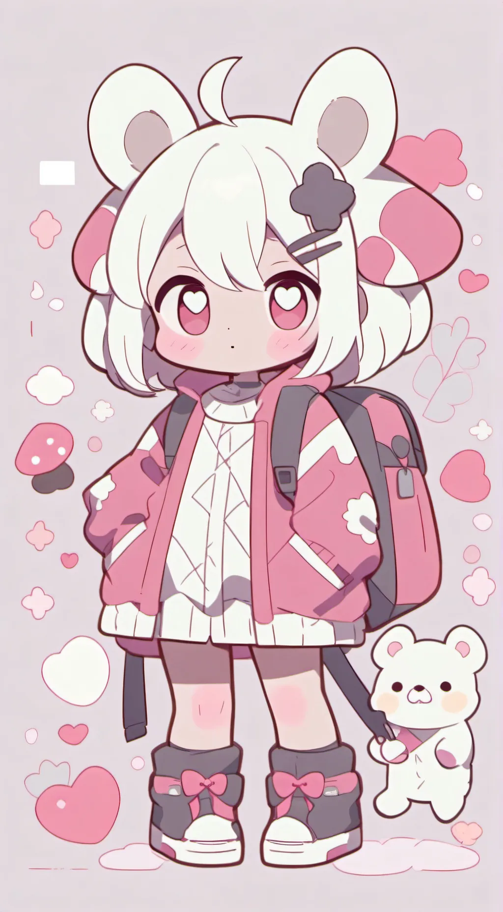 ai character: glisten background