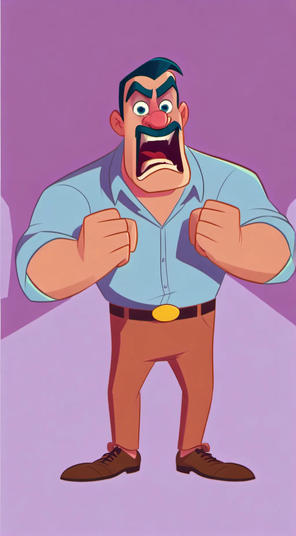 ai character: Yelling man background