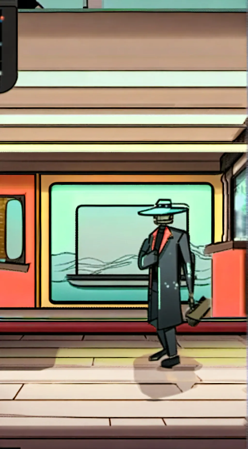 ai character: DEAD RAILS background