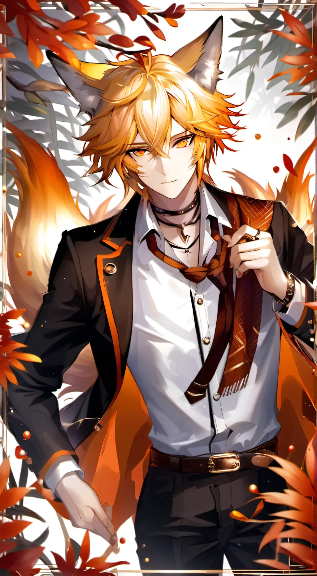 ai character: • 🦊 Fenrrick 🐾 •  background