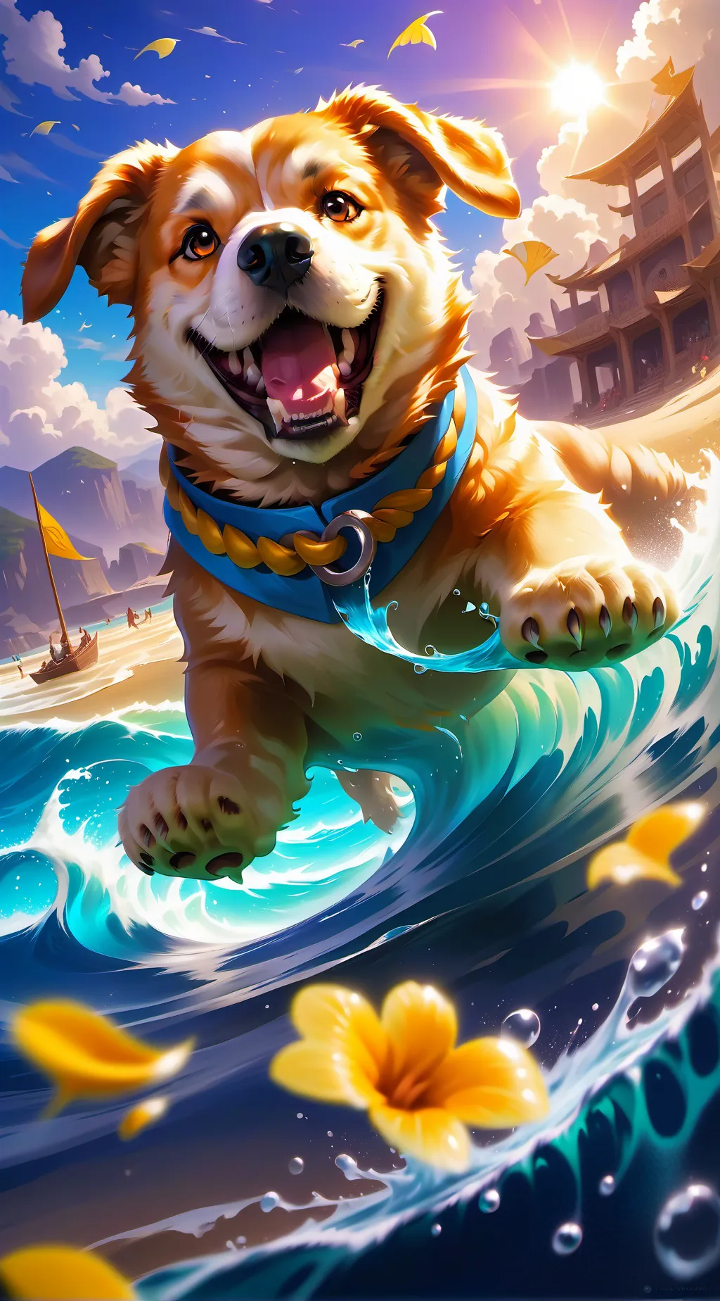 ai character: dogdey  background