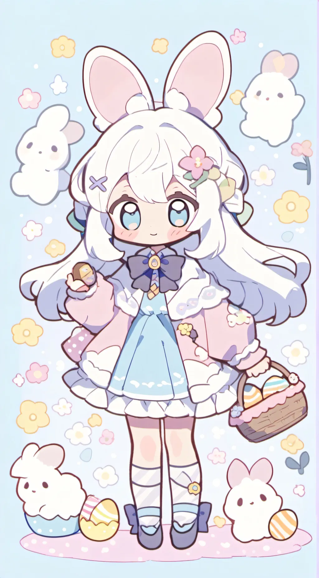 ai character: DW Easter background