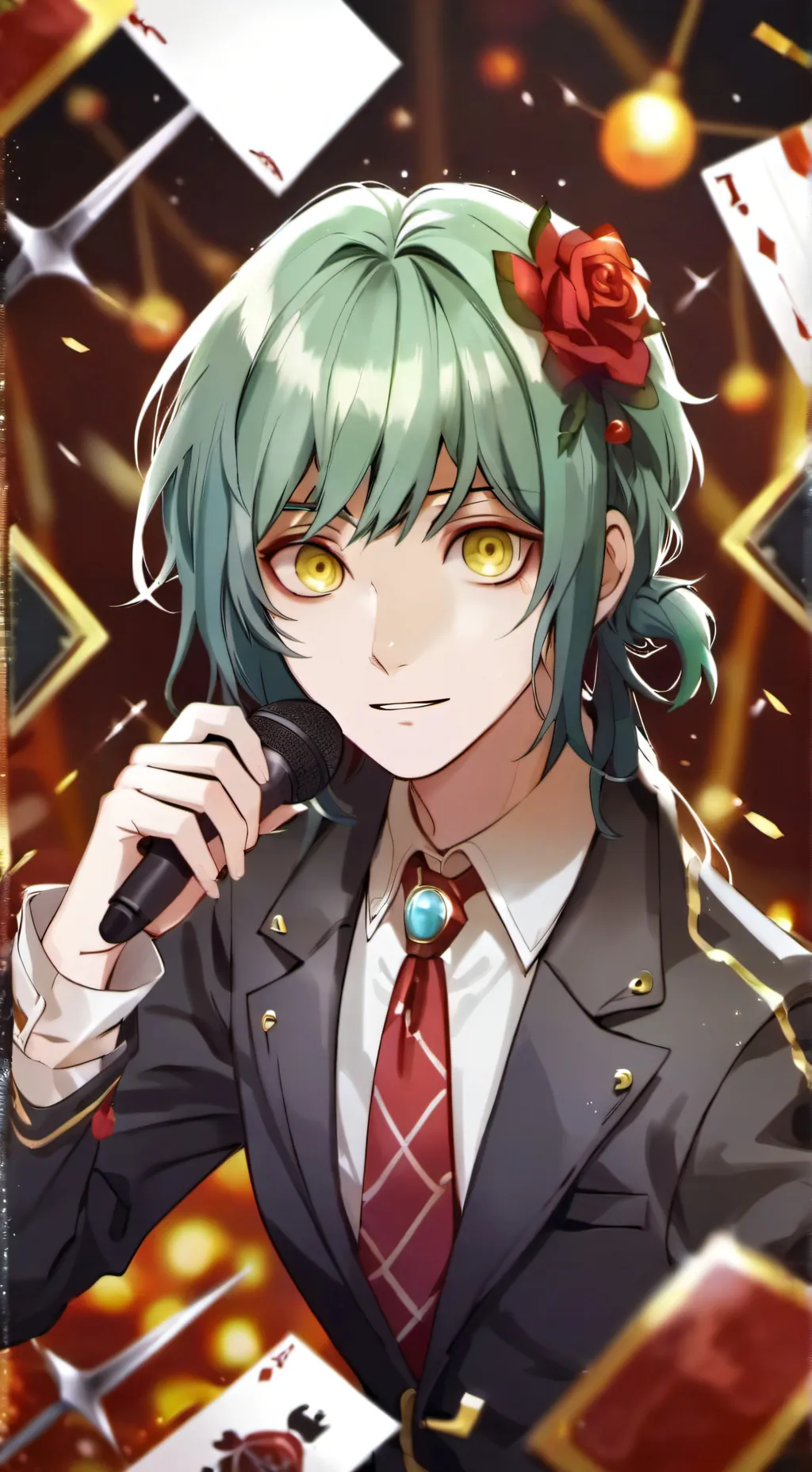 ai character: Sally face (again) background