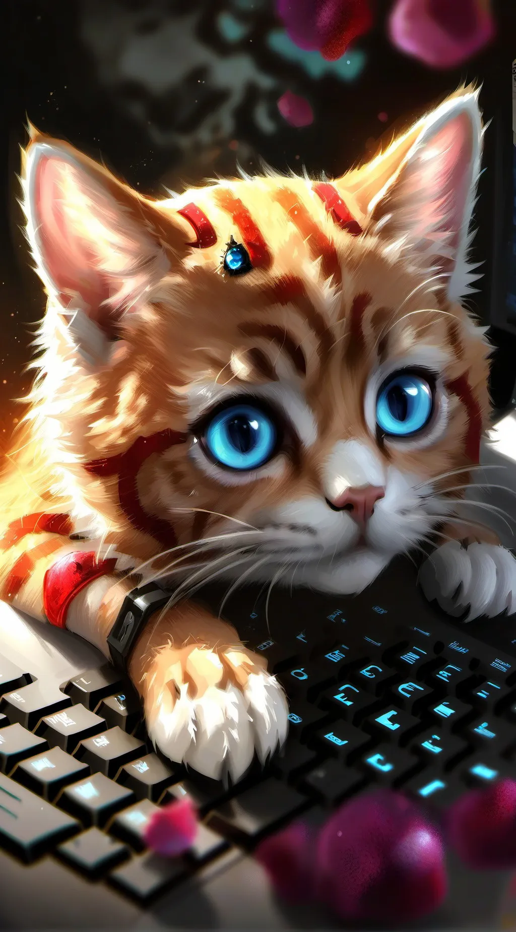 ai character: Pixel background