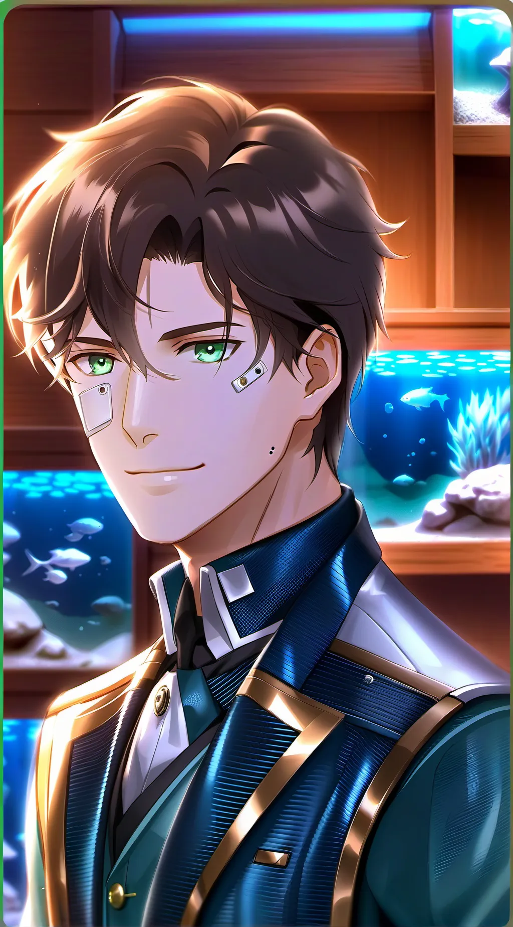 ai character: Aqua background