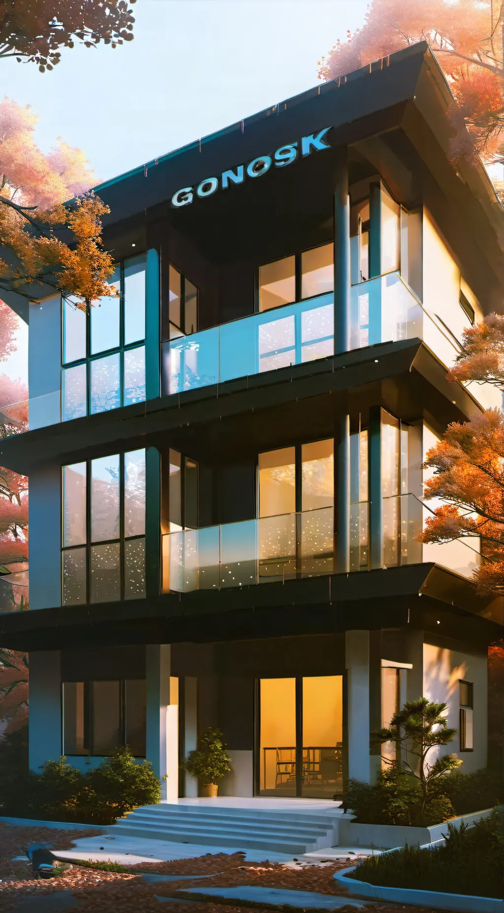 ai character: hybrid school  background