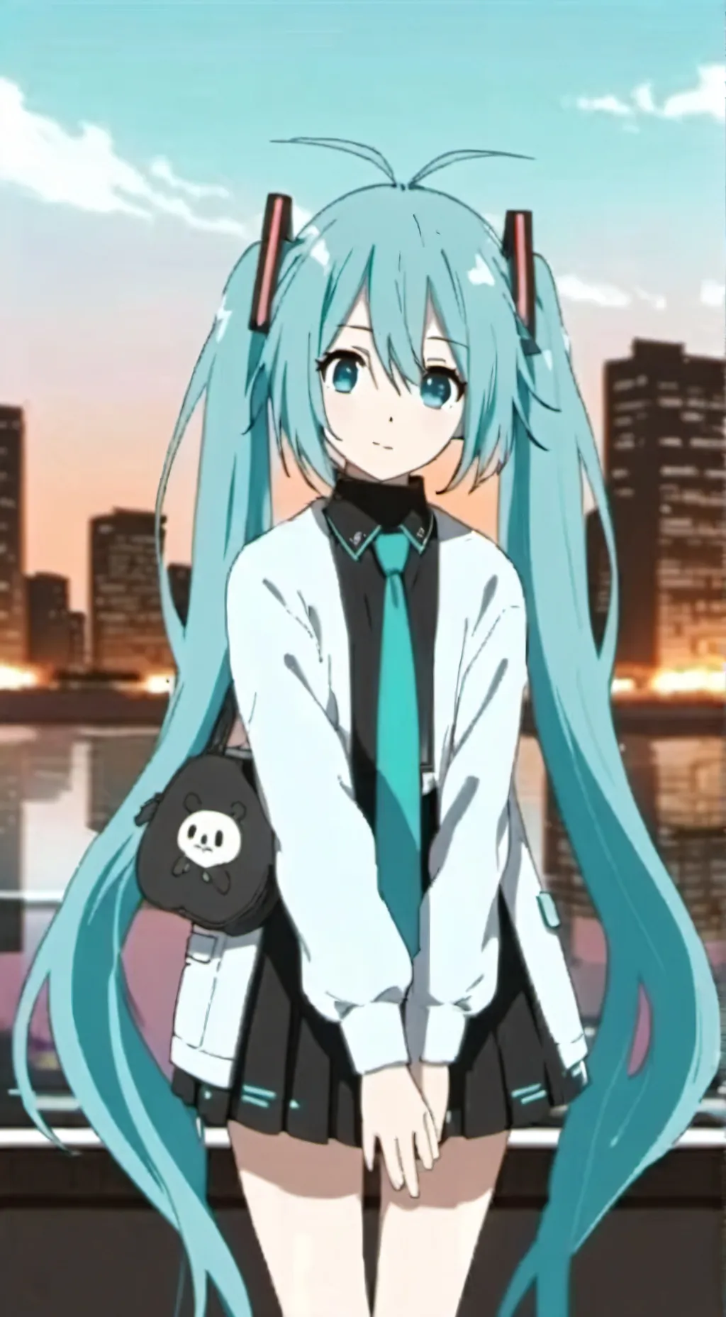ai character: Hatsune Miku  background