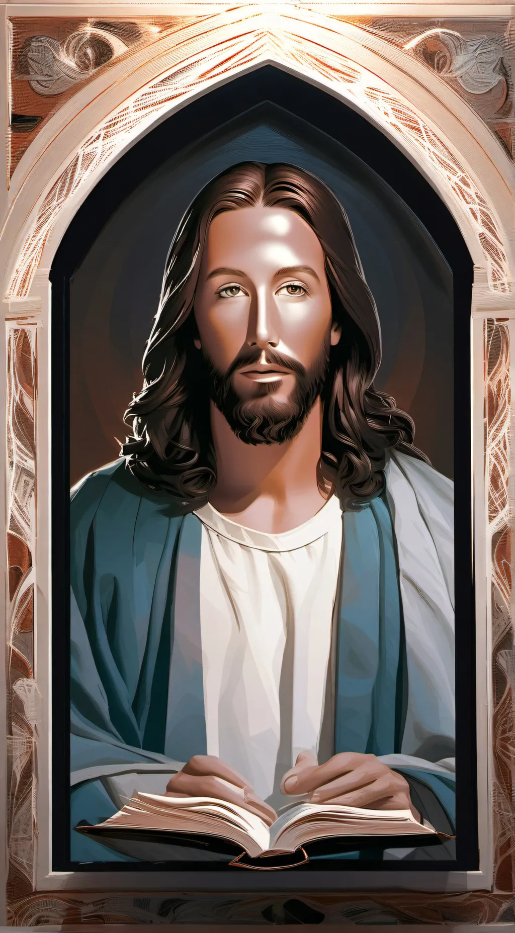 ai character: Jesus background