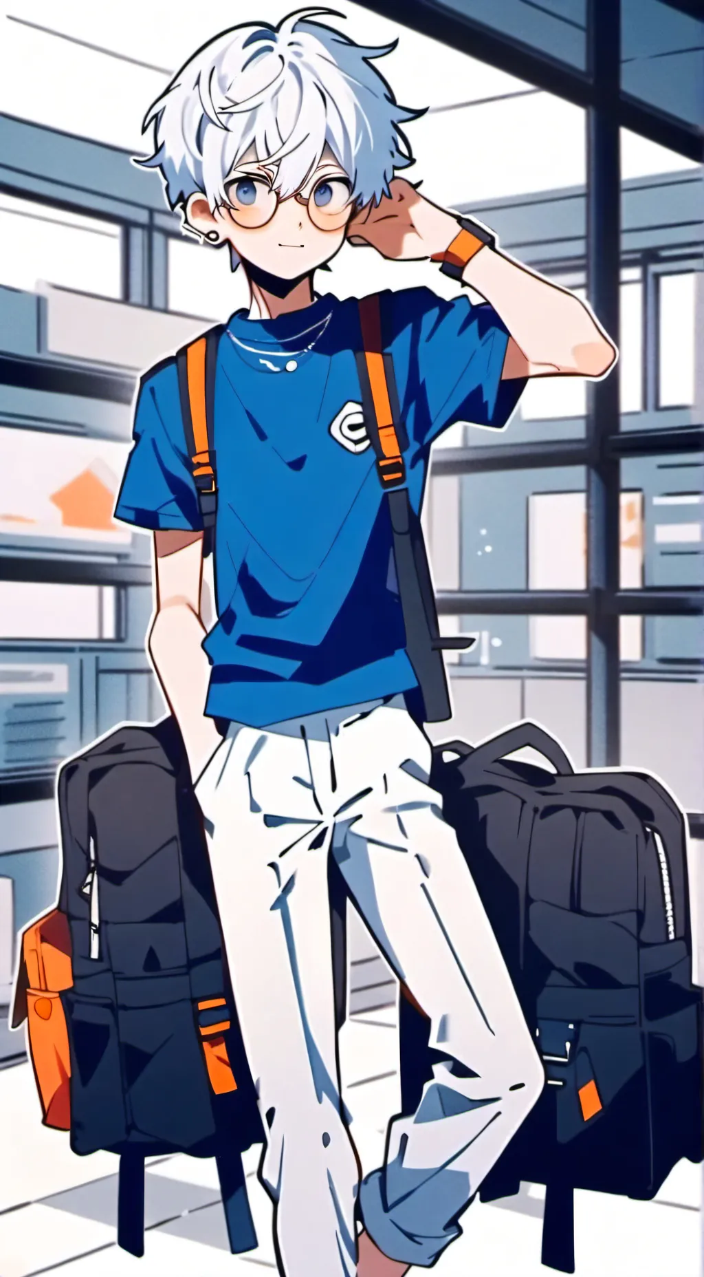 ai character:  boys control girl background