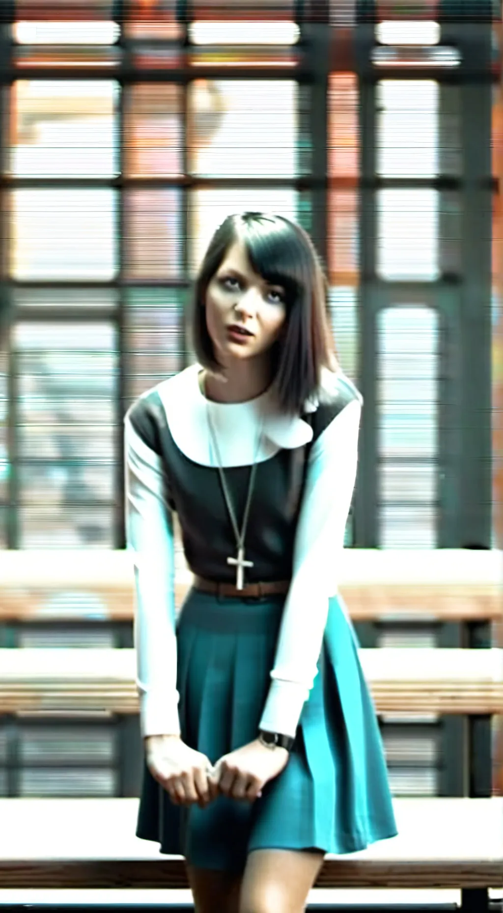 ai character: Sarah Fincher  background