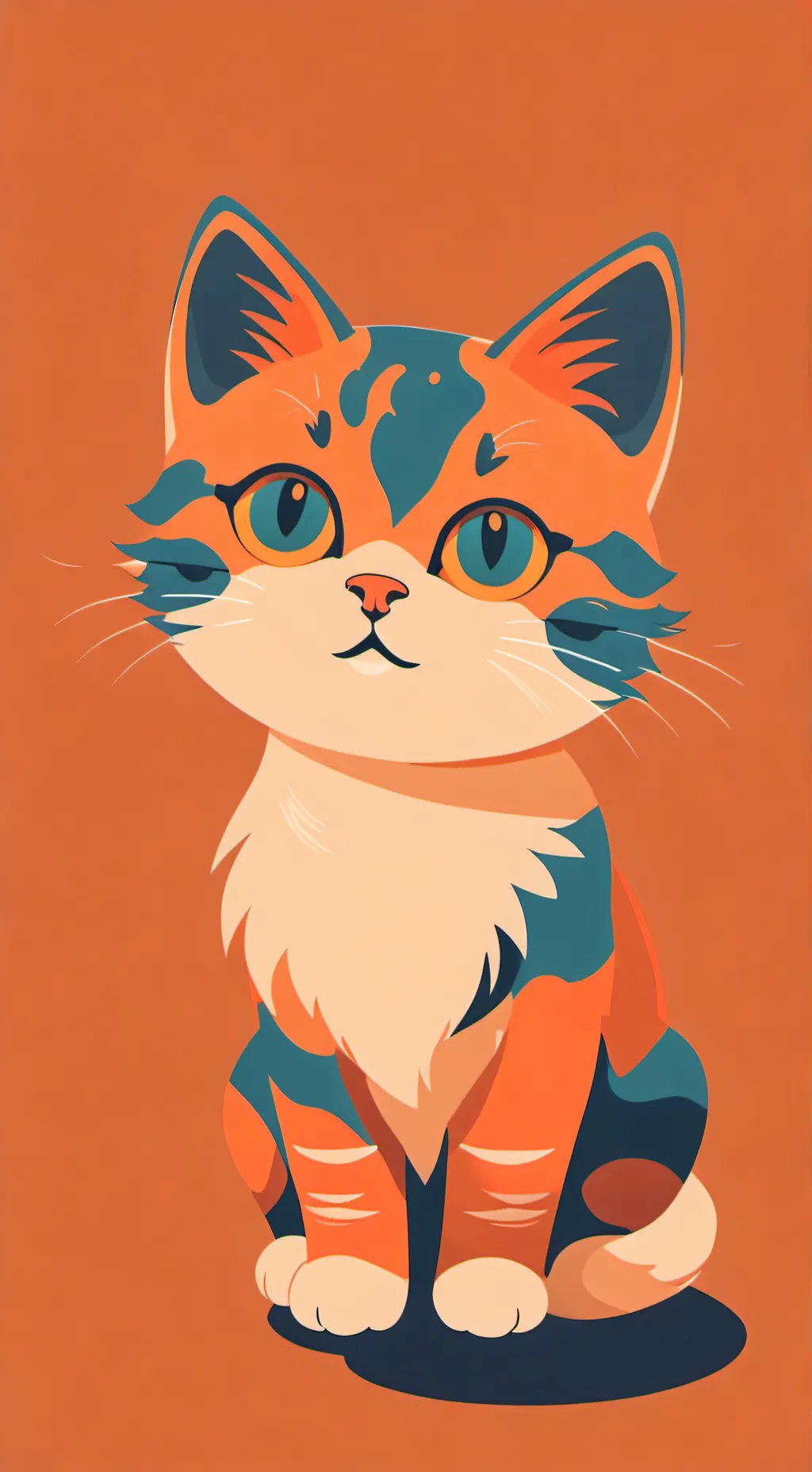 ai character: Dango the cute cat background