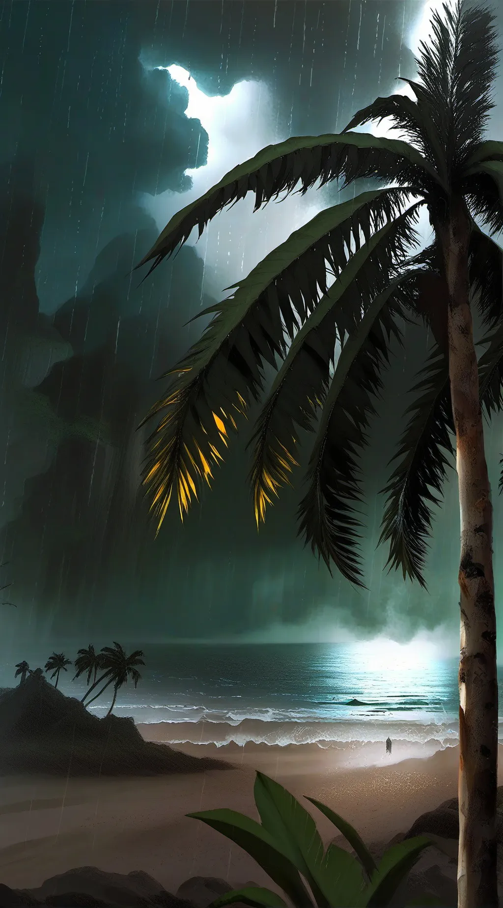 ai character: ParaDIEse island background