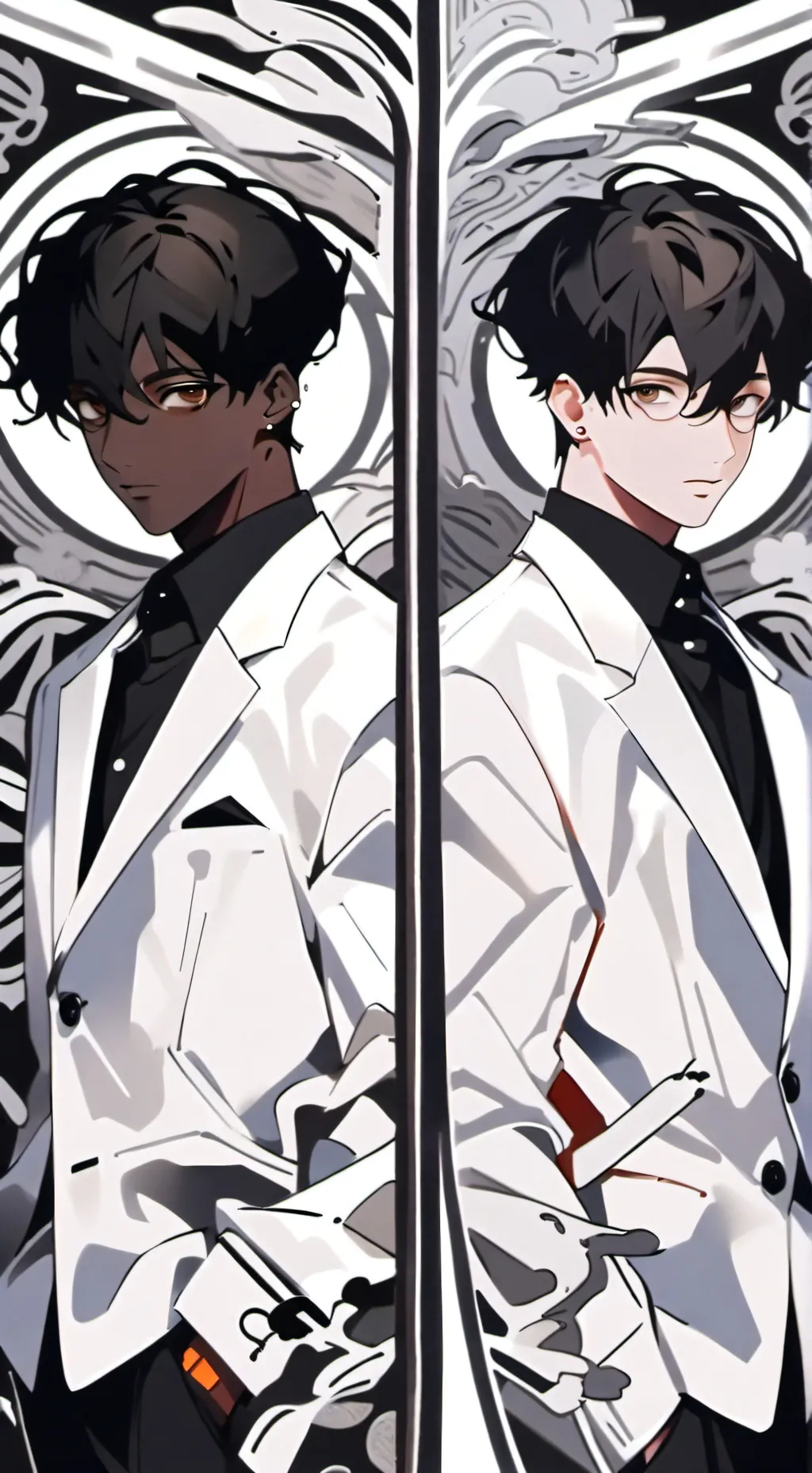 ai character: Black Battling background